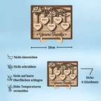 Familienbaum-Personalisierte Holztafel mit 2-13 Namen Geschenk für Familie