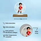 Fußballkind -  Personalisiertes LED-Nachtlicht mit Figur und Name Geschenk für Tochter und Sohn
