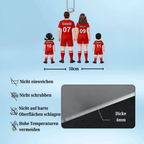 Personalisierter Acrylanhänger mit Fußballfamilie
