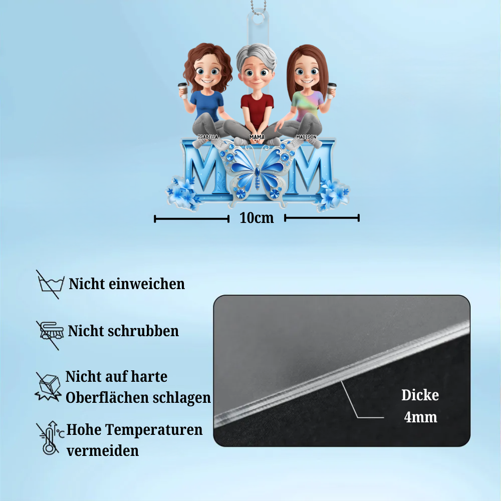 MOM-Acrylanhänger mit Mama und Töchter