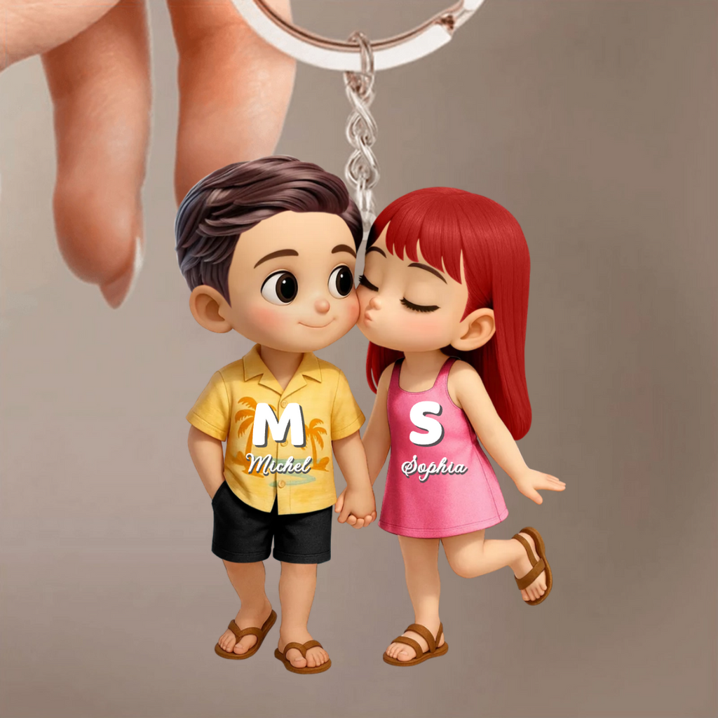 Sommer Paare-Personalisierter Acryl-Schlüsselanhänger Geschenke für Verliebte