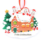 Lebkuchenhaus Familie Personalisierte Weihnachtsdekoration 2-7 Namen