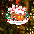 Lebkuchenhaus Familie Personalisierte Weihnachtsdekoration 2-7 Namen