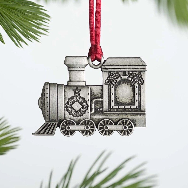 Lokomotive Weihnachtsanhänger im Vintage-Stil