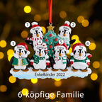 Winterpinguin-Familie Personalisierte Weihnachtsdekoration mit 2- 9 Namen