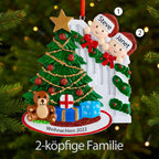 Weihnachtsschmuck Spähende Familie mit 2-9 Namen