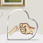 Fausstoß Acrylplakette mit 2-6 Namen für Papa und Opa Vatertagsgeschenke