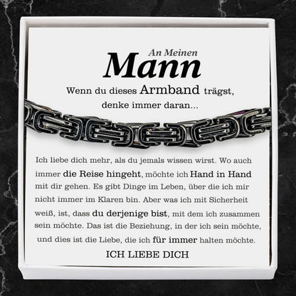 Armband Geschenkset Personalisierte Karte mit Spruch-An Meinen Mann