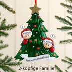 Weihnachtsschmuck-Weihnachtsbaum mit Gesichter 2-8 Namen