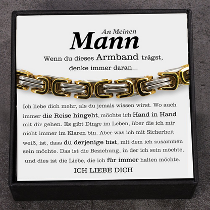 Armband Geschenkset Personalisierte Karte mit Spruch-An Meinen Mann