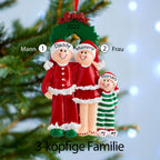 Weihnachtsschmuck Familie mit 3-6 Namen