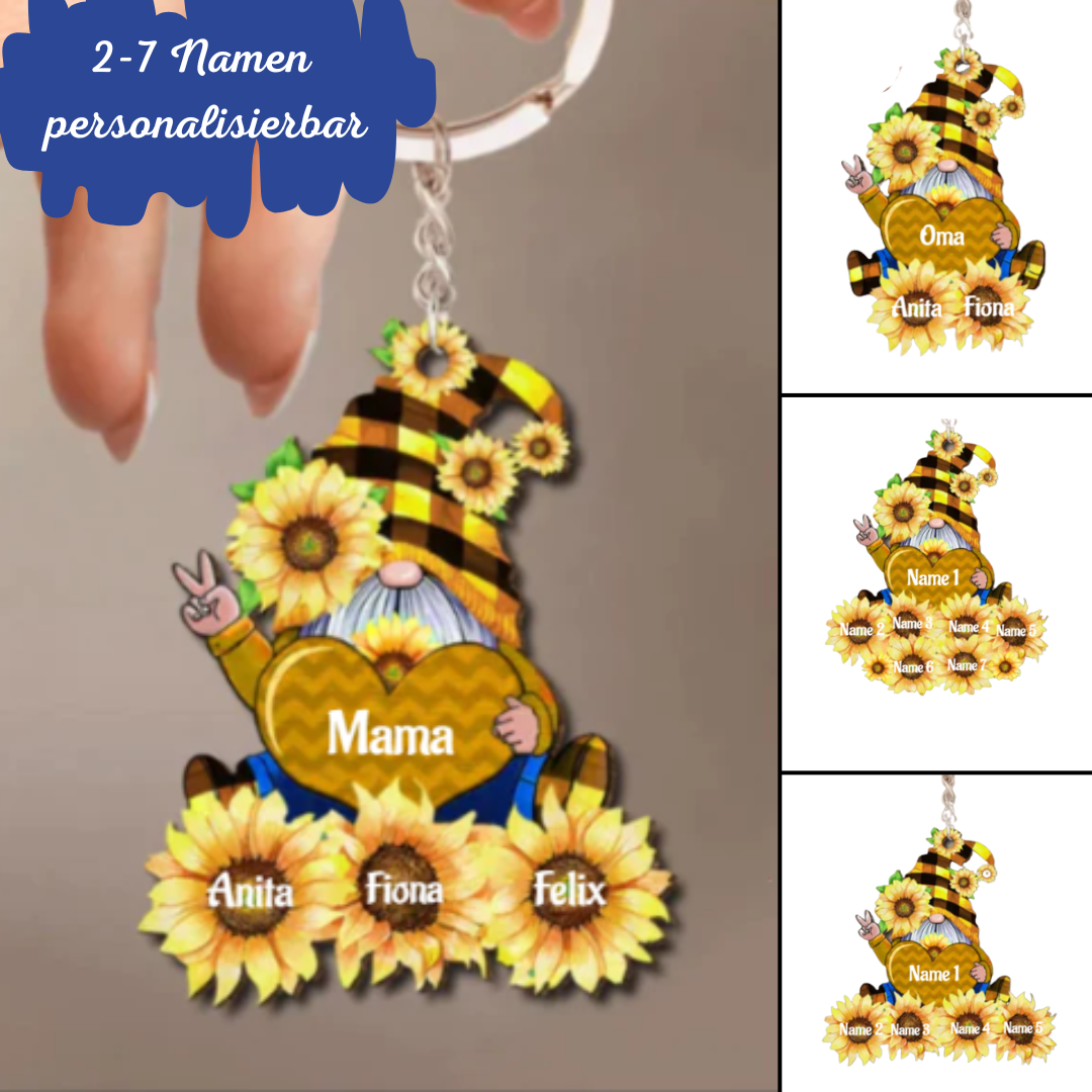 Herzen Personalisierte Schlüsselanhänger-Mama & Oma 2-11 Namen