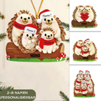 Igel Familie-Weihnachtsschmuck