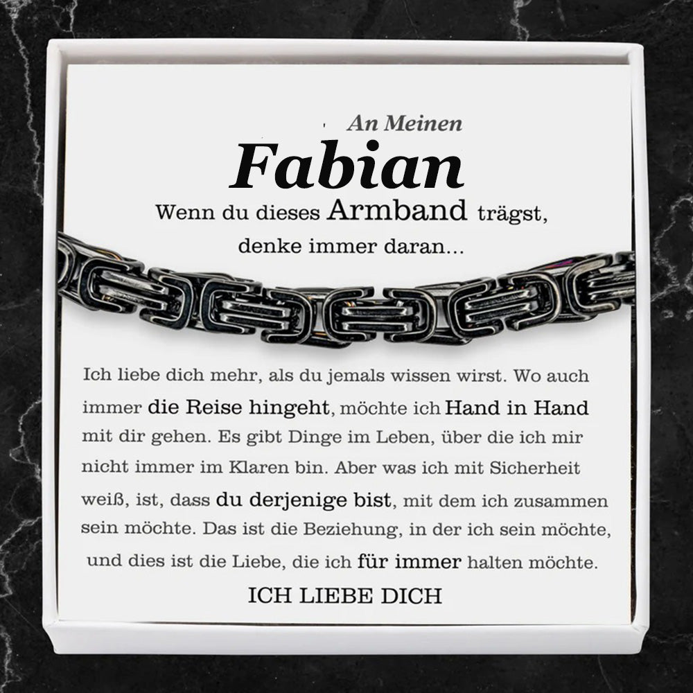 Armband Geschenkset Personalisierte Karte mit Spruch-An Meinen Mann