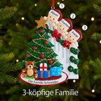Weihnachtsschmuck Spähende Familie mit 2-9 Namen