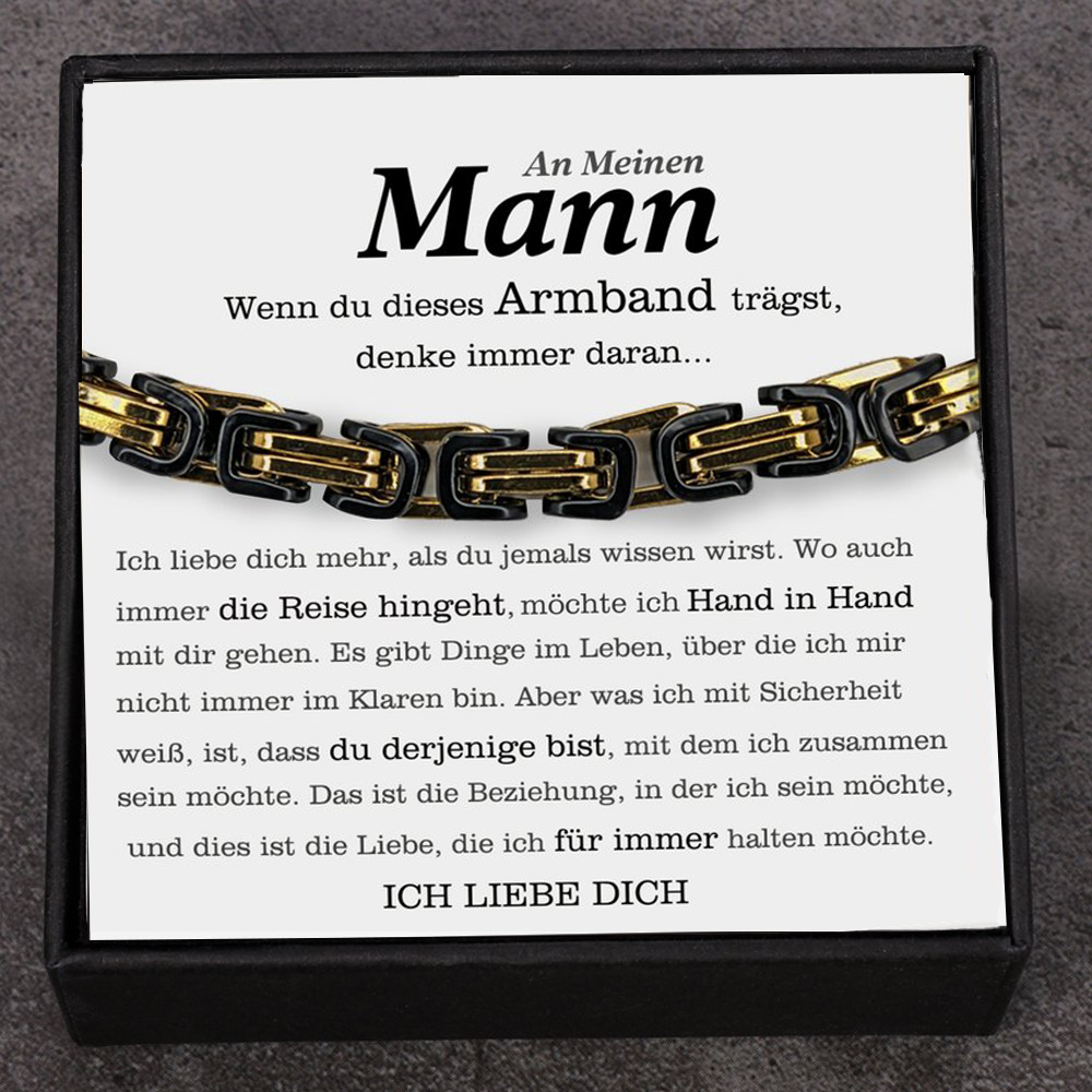 Armband Geschenkset Personalisierte Karte mit Spruch-An Meinen Mann