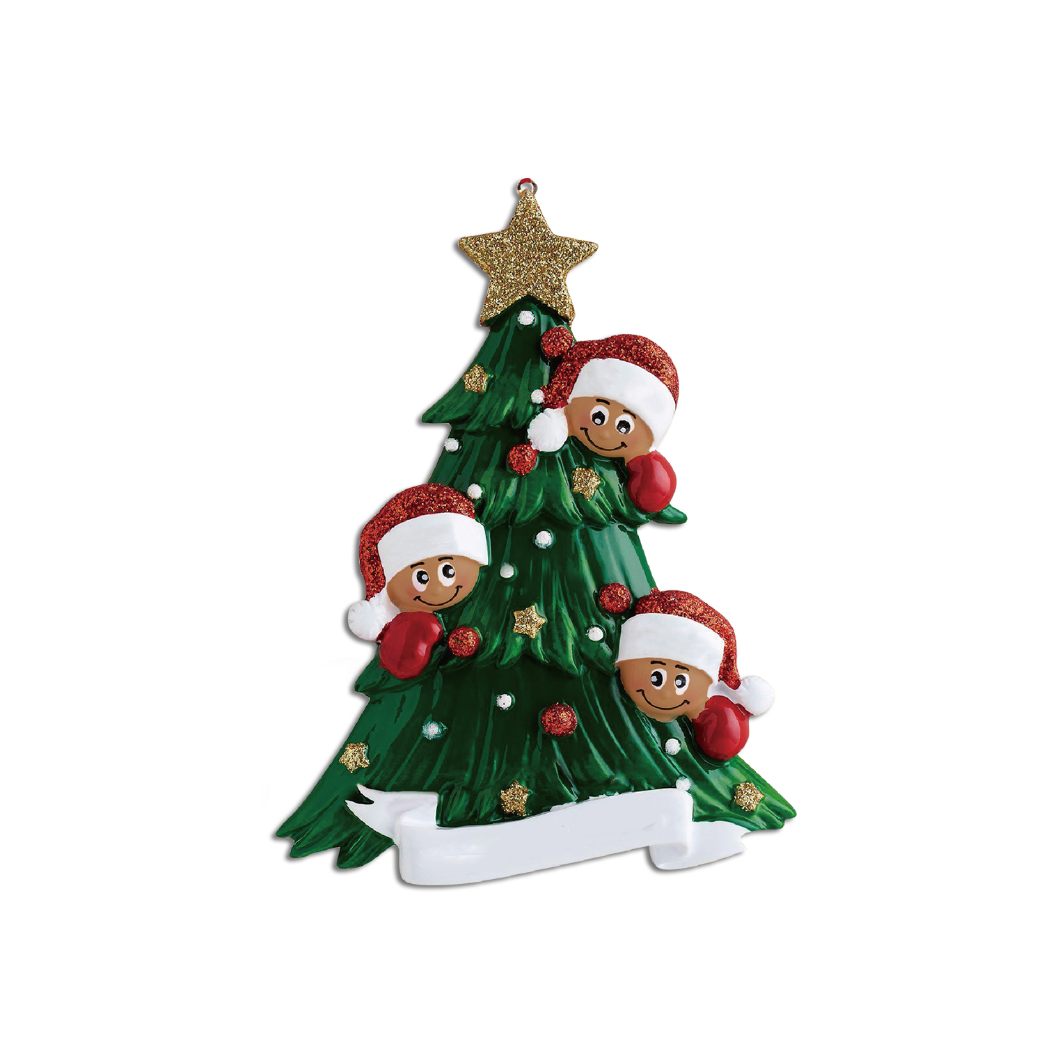 Weihnachtsschmuck Tannenbaum mit Gesichter 2-8 Namen