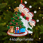 Weihnachtsschmuck Spähende Familie mit 2-9 Namen