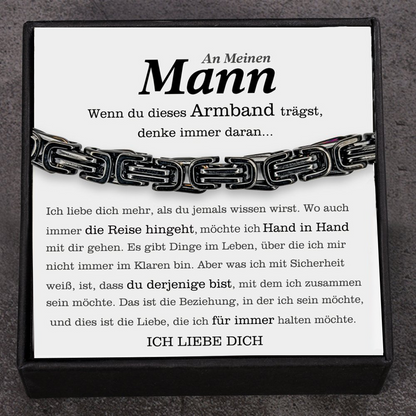 Armband Geschenkset Personalisierte Karte mit Spruch-An Meinen Mann