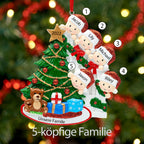 Weihnachtsschmuck Spähende Familie mit 2-9 Namen