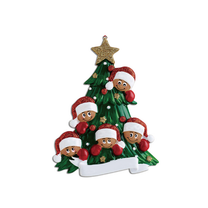 Weihnachtsschmuck Tannenbaum mit Gesichter 2-8 Namen