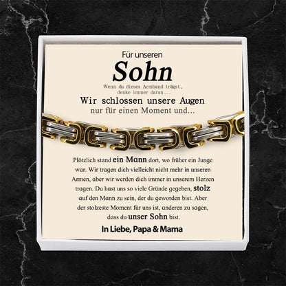 Armband Geschenkset Für Unseren Sohn Karte mit Spruch