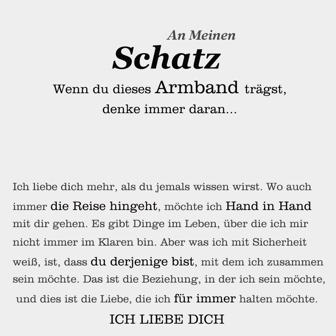 Armband Geschenkset Personalisierte Karte mit Spruch-An Meinen Mann