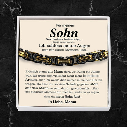 Armband Geschenkset Karte mit Spruch-An Meinen Sohn