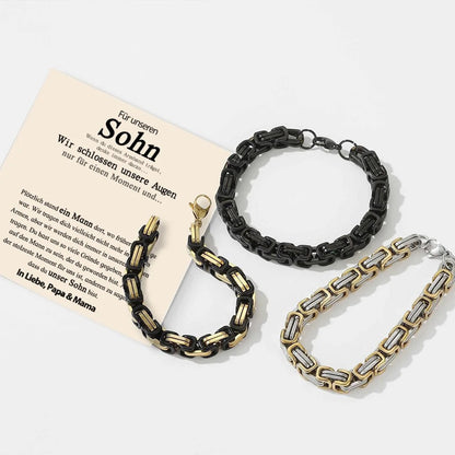 Armband Geschenkset Für Unseren Sohn Karte mit Spruch