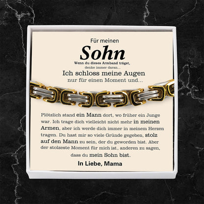 Armband Geschenkset Karte mit Spruch-An Meinen Sohn