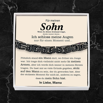 Armband Geschenkset Karte mit Spruch-An Meinen Sohn