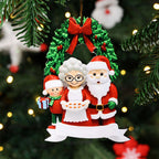 Personalisierte Weihnachtsdekoration mit 3- 9 Namen Weihnachtsmann und Frau Claus Aus hochwertigem Acryl