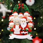 Personalisierte Weihnachtsdekoration mit 3- 9 Namen Weihnachtsmann und Frau Claus Aus hochwertigem Acryl