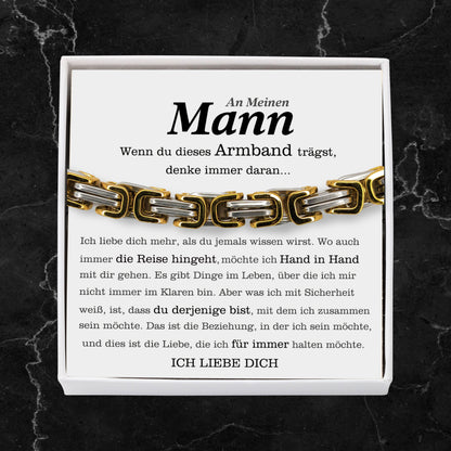 Armband Geschenkset Personalisierte Karte mit Spruch-An Meinen Mann