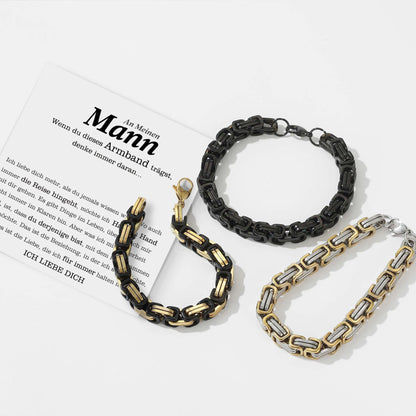 Armband Geschenkset Personalisierte Karte mit Spruch-An Meinen Mann